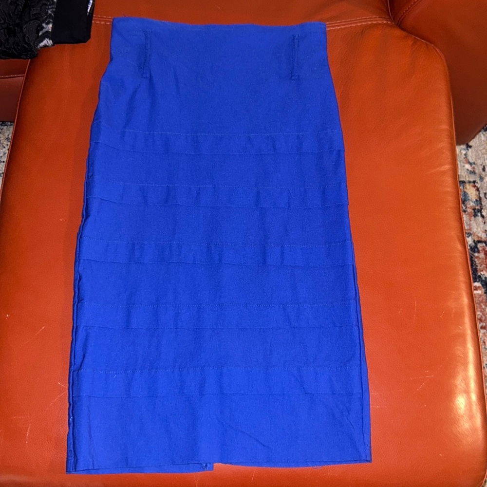 Pretty Royal Blue Bandaged Pencil Skirt by Fe